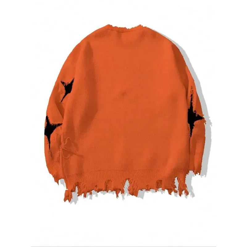 💥DON'T MISS OUT!⏰Men‘s Skull Print Ripped Sweater (Oversized Fit)🛒Final Day Clearance!🔥