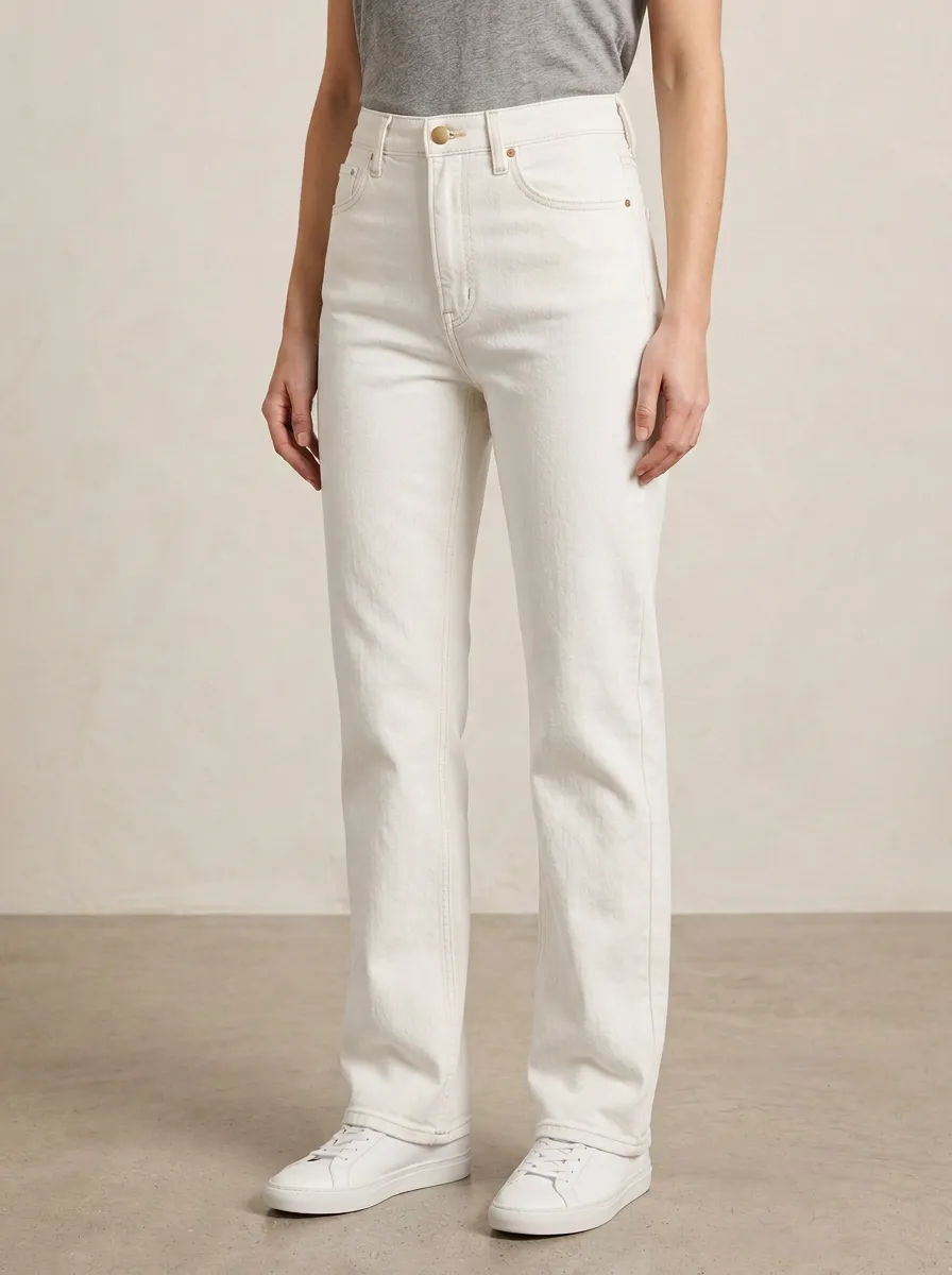 Refined-Essential High-Rise Straight-Leg Denim Jeans