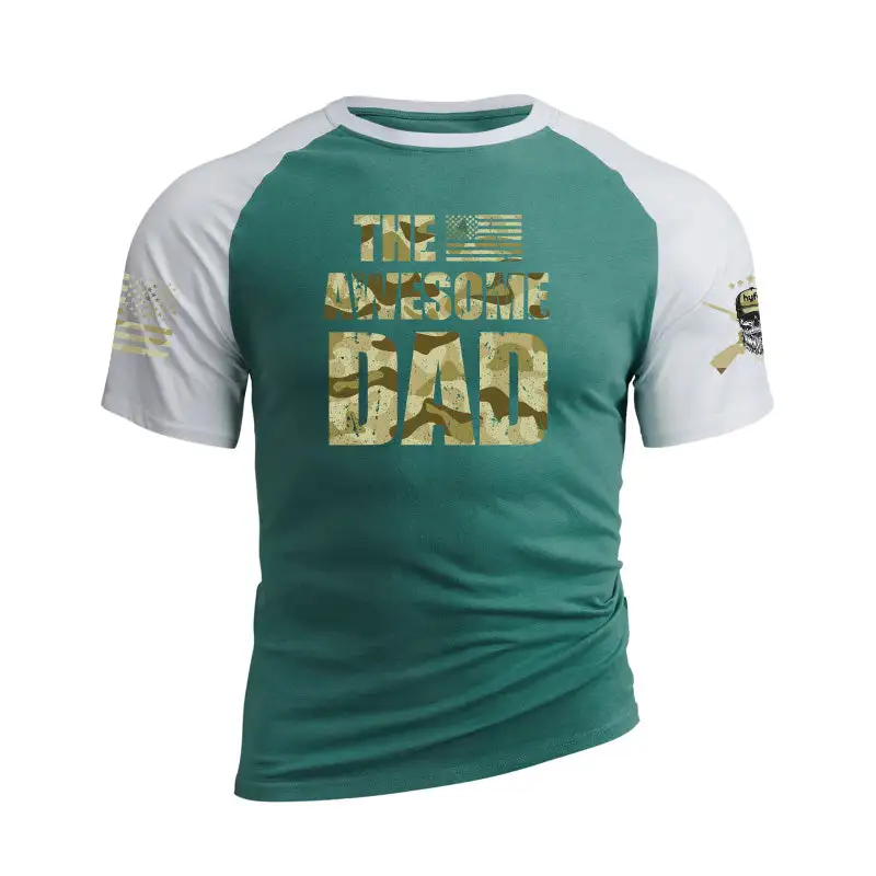 THE AWESOME DAD RAGLAN GRAPHIC TEE