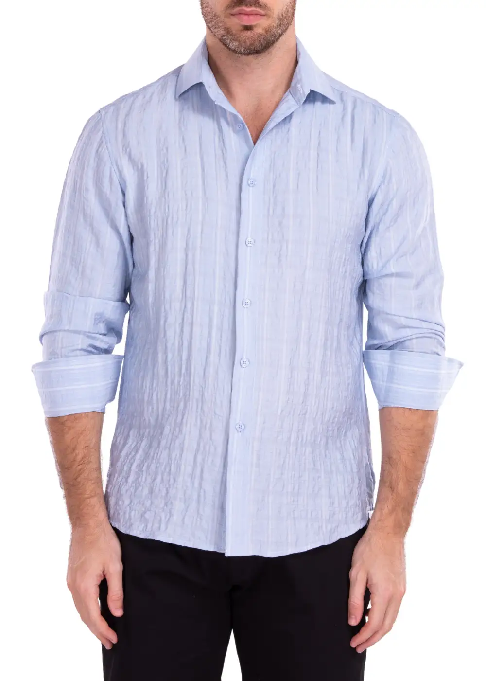 Subtle Print Long Sleeve Button Shirt