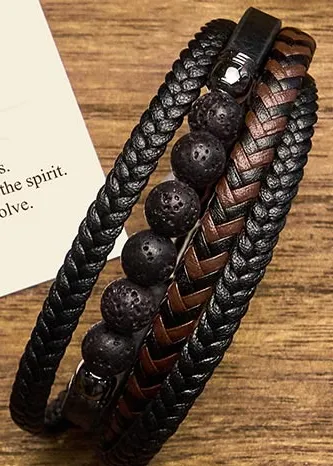 Rise Within Lava Rock Bracelet