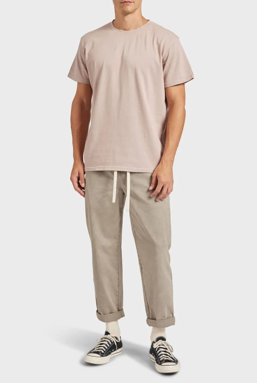 Blue Short Sleeve Crew Neck Basic Tee