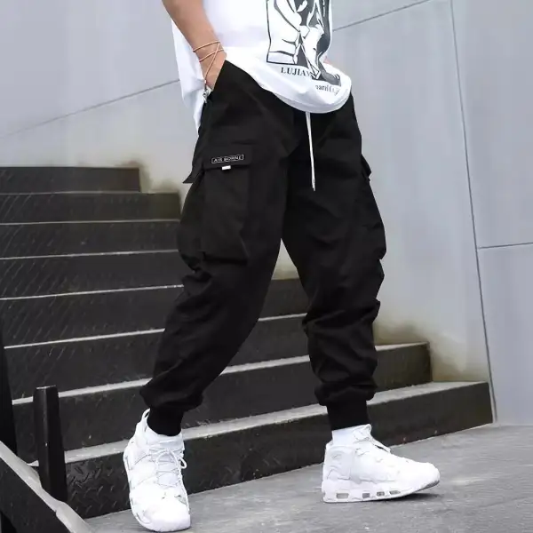 Multi Pocket Drawstring Cargo Pants
