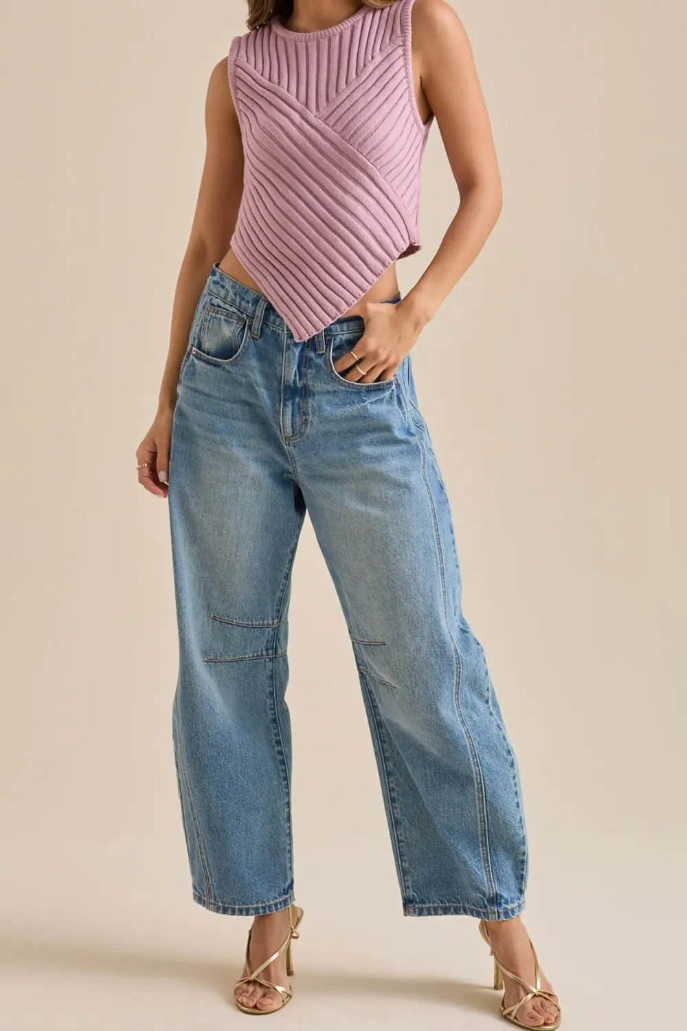 Scarf Hem Sweater Tank