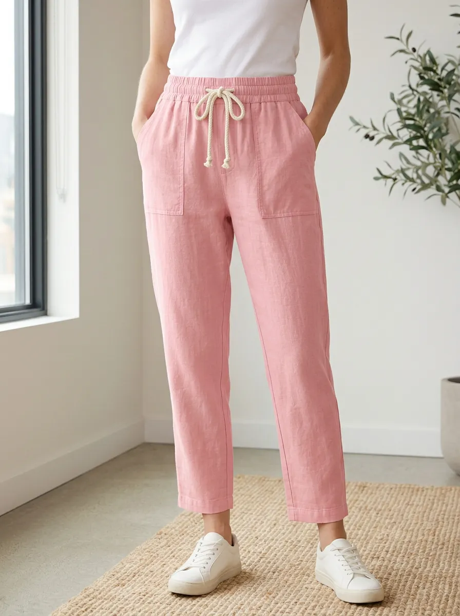Women's Utility Casual Adjustable Drawstring Waist Pants