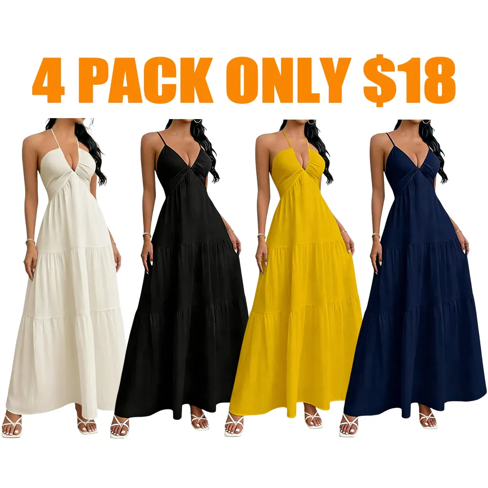 Women's Plain Dress, Summer Clothes Women, Casual Basic Loose Fit Sleeveless Dress for Beach Holiday Vacation
