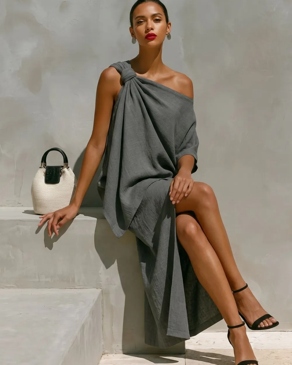 One-Shoulder Knot Set