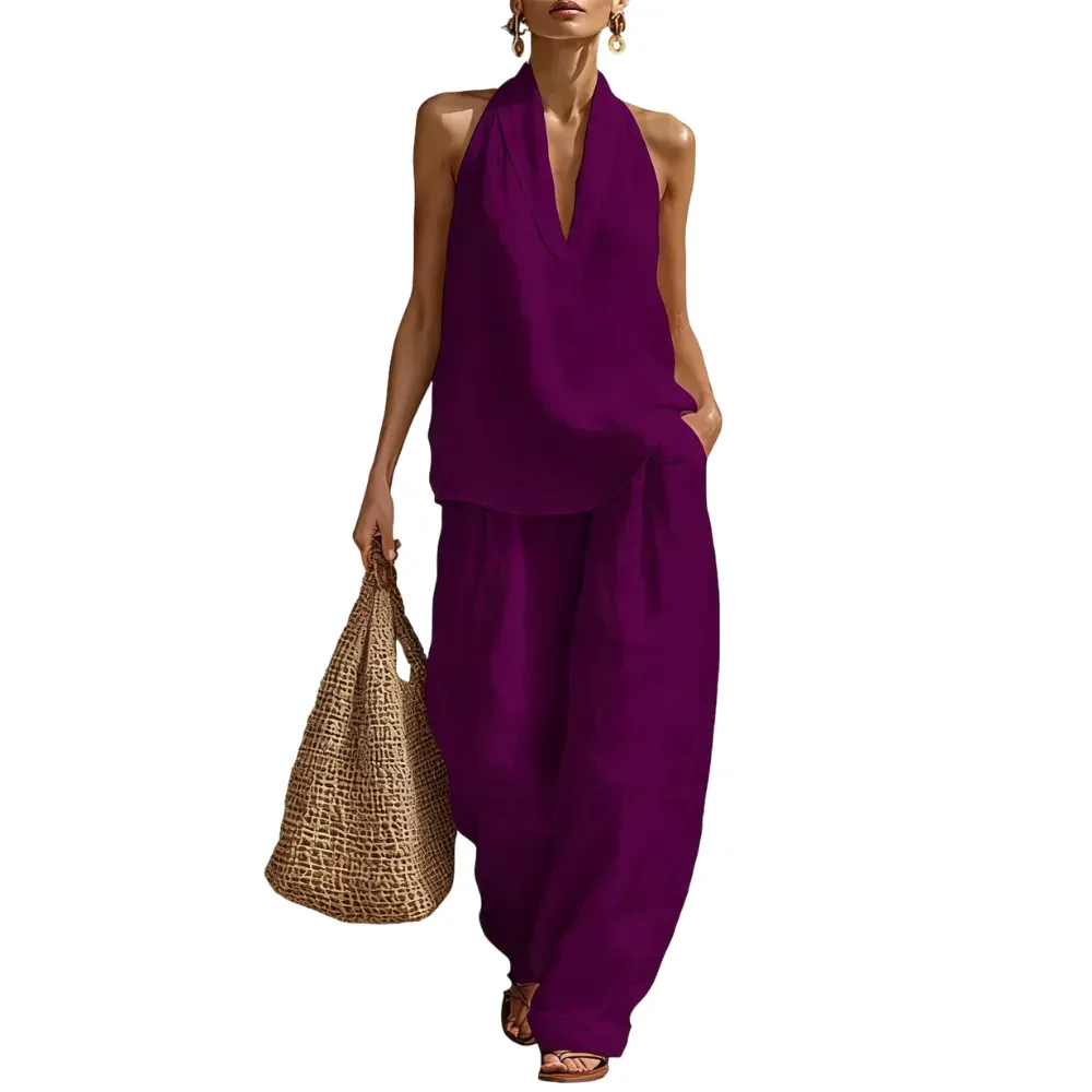 Boho Linen Two Piece Set