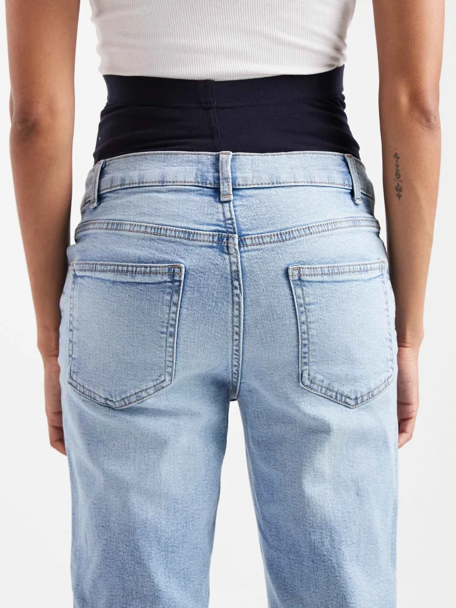 Light Wash Cropped Denim Jeans