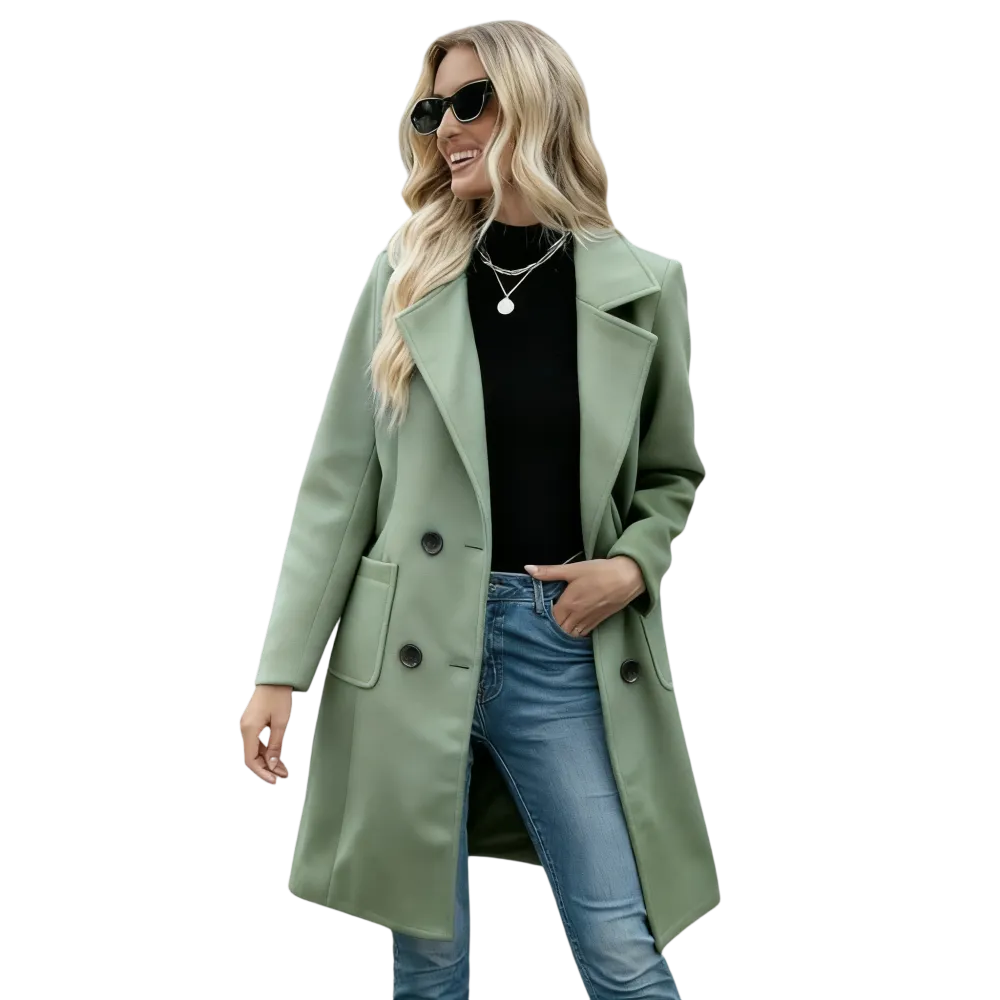 Wool-Blend Camel Coat