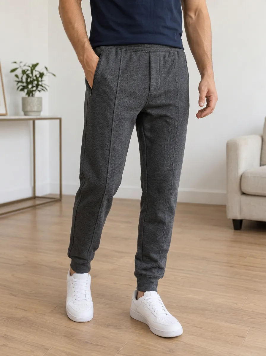 Men's Pintuck Detail Joggers