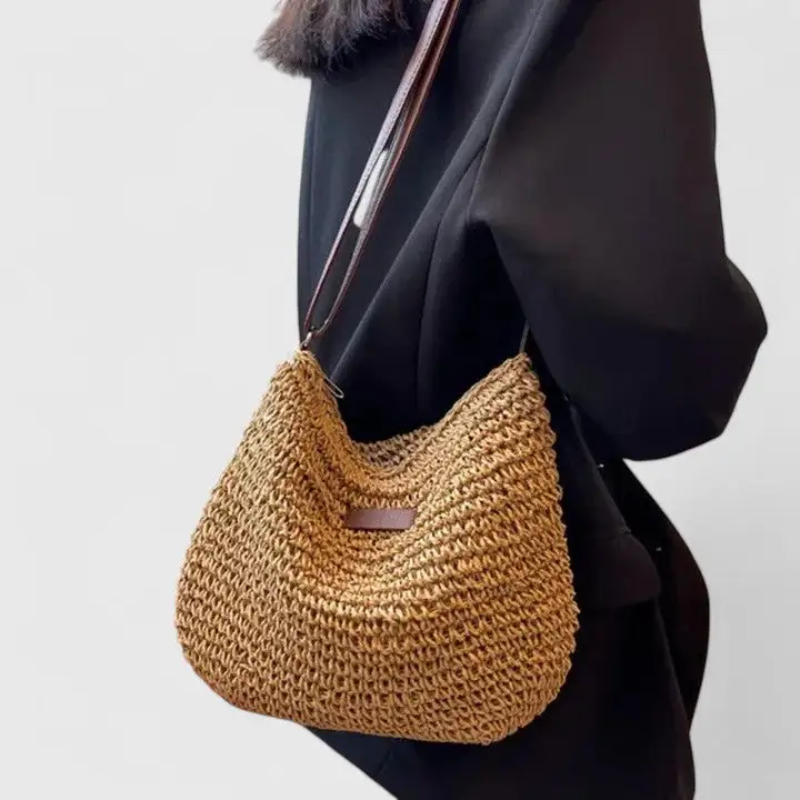 Panel Front Twill Handbag