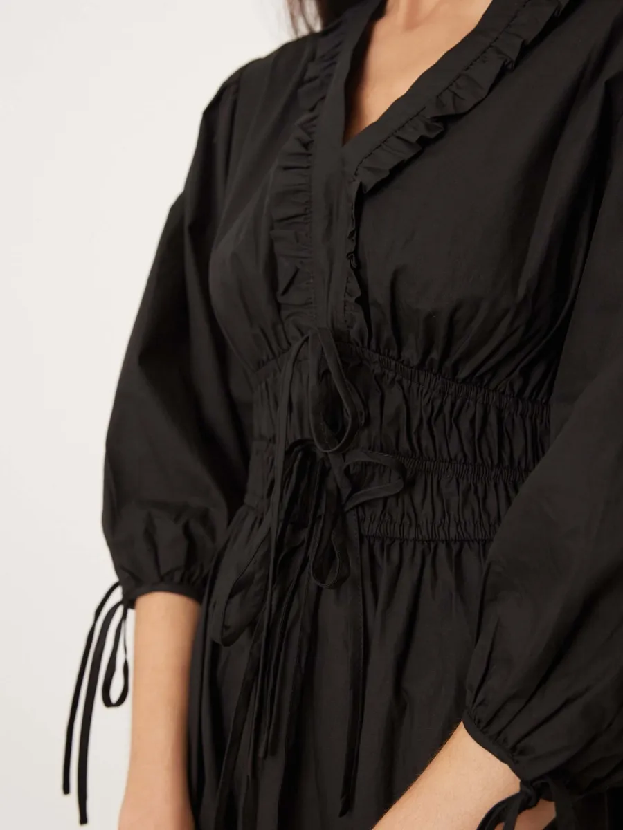 Tied V-Neck Maxi Dress