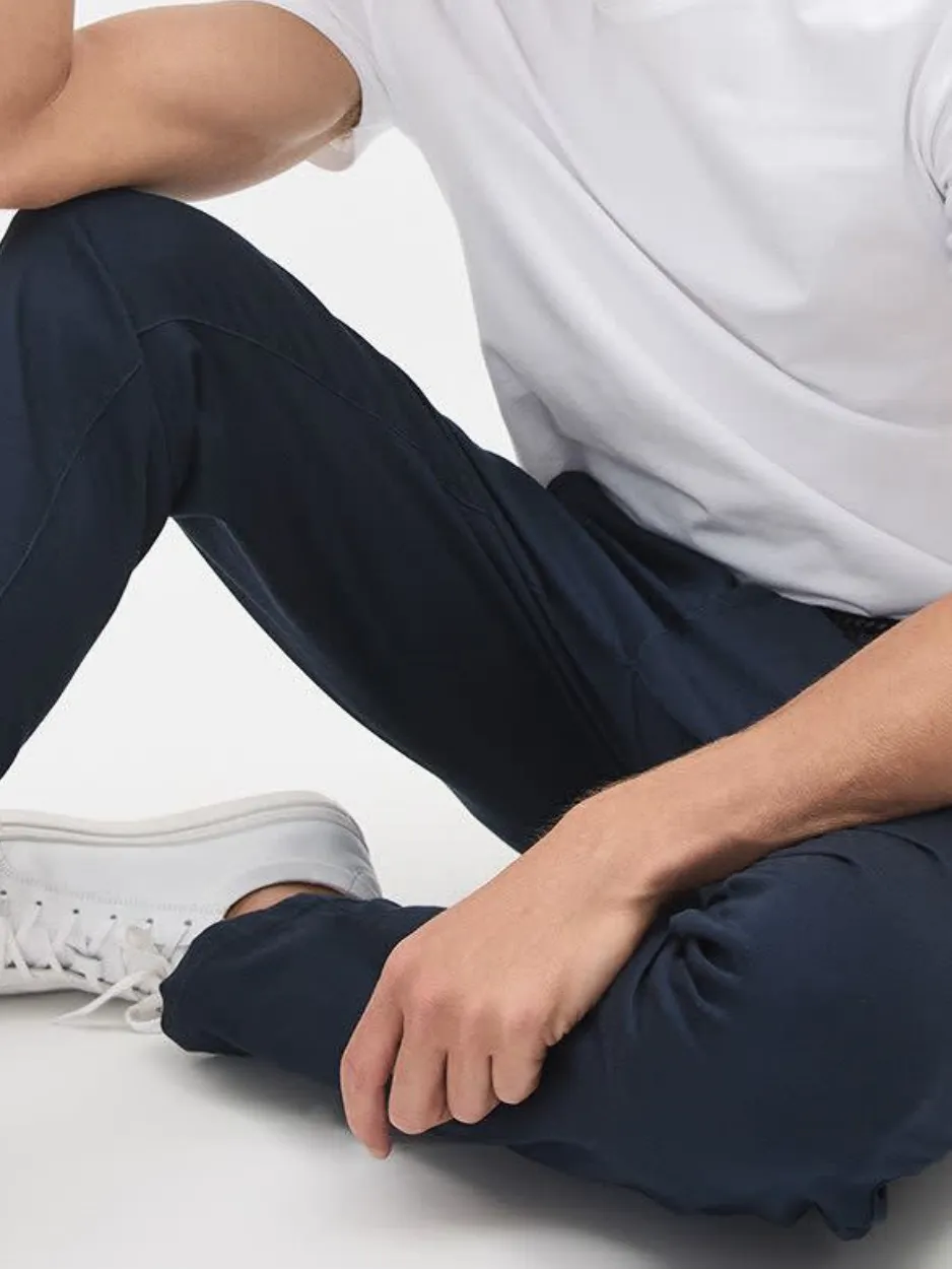 Navy Commuting Style Mid-Wais Pant