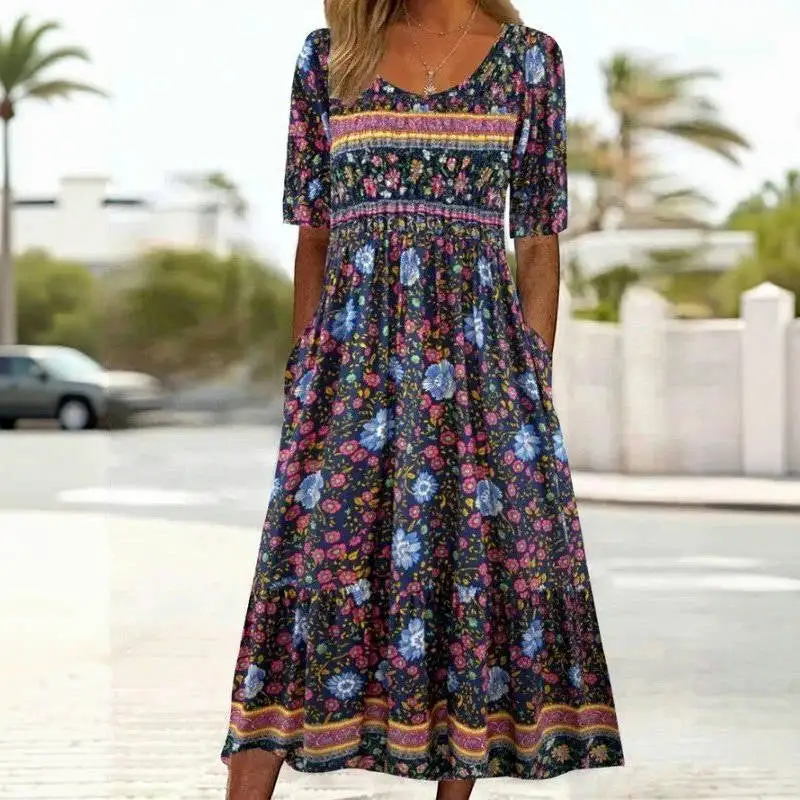 Polished Detail Refined Women's Maxi Dress