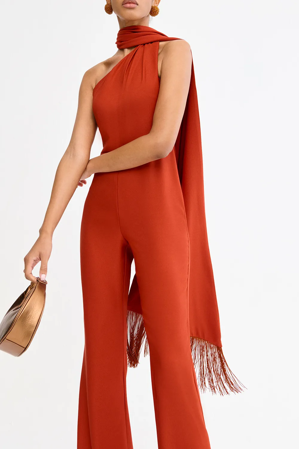 Women's Solid Color Halterneck Jumpsuit