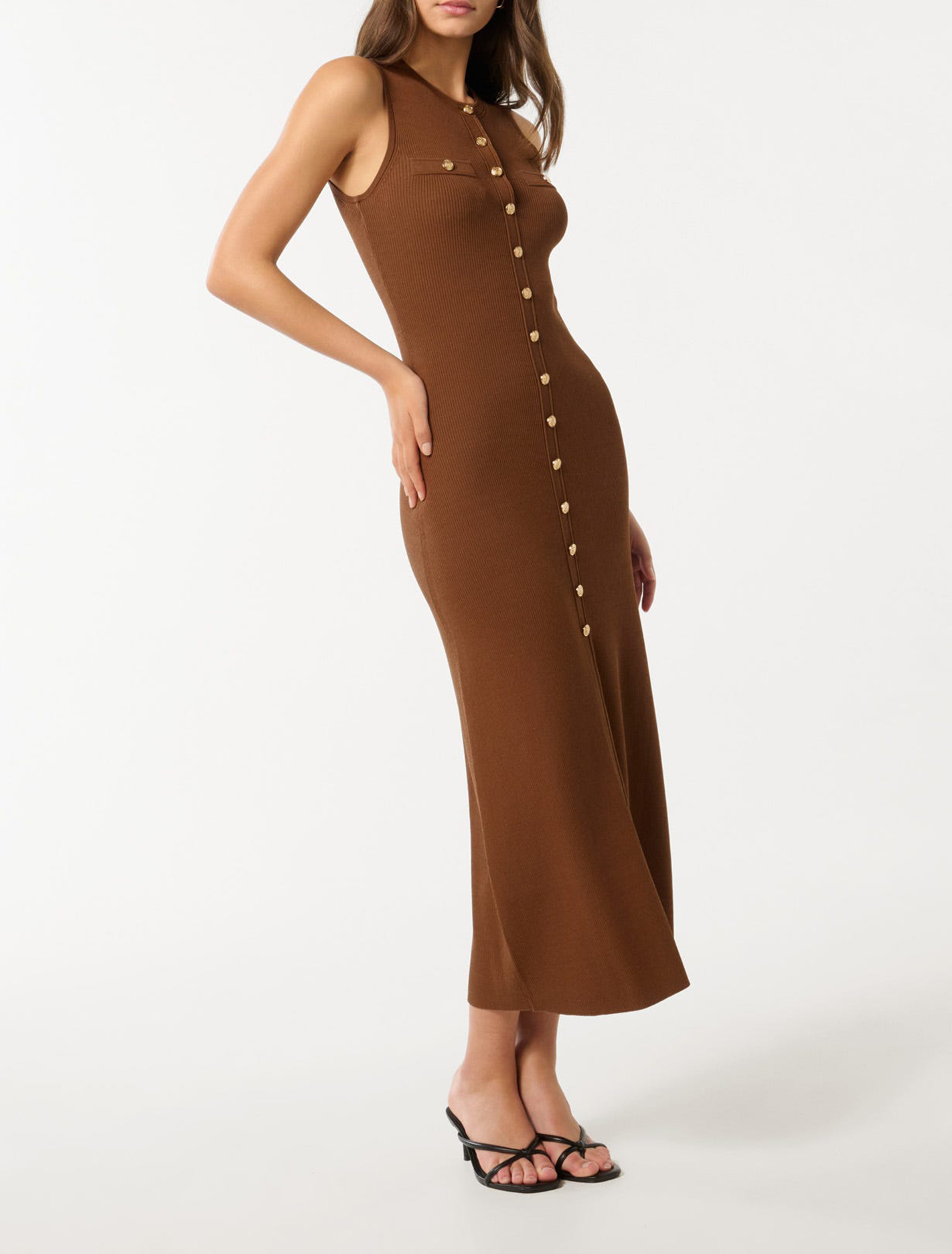 Button Through Knit Dress