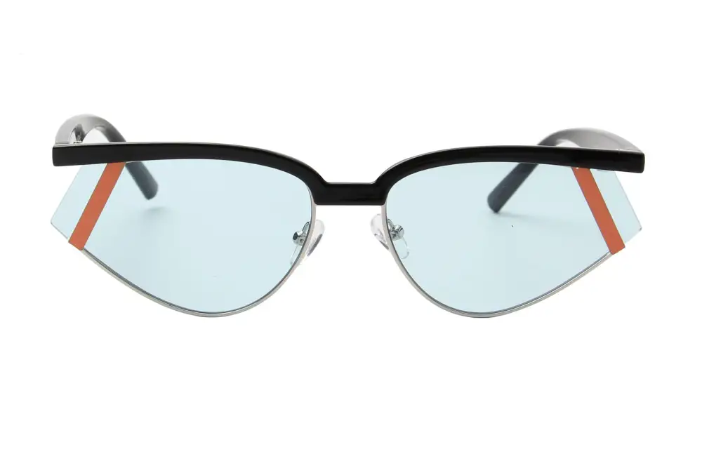 Rimless Futuristic Rectangle Sunglasses