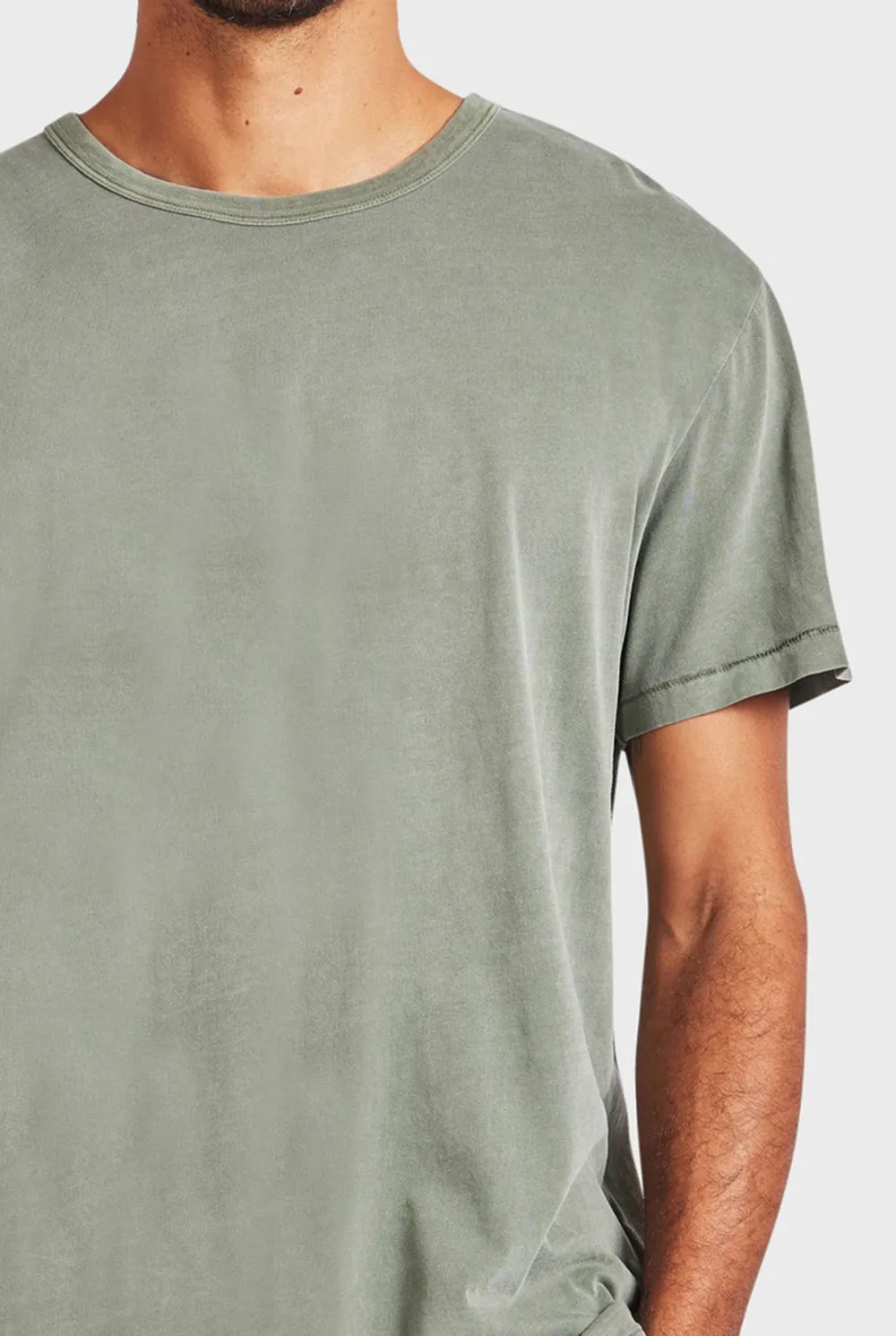 Pine Colored Short Sleeve Crew Neck Tee