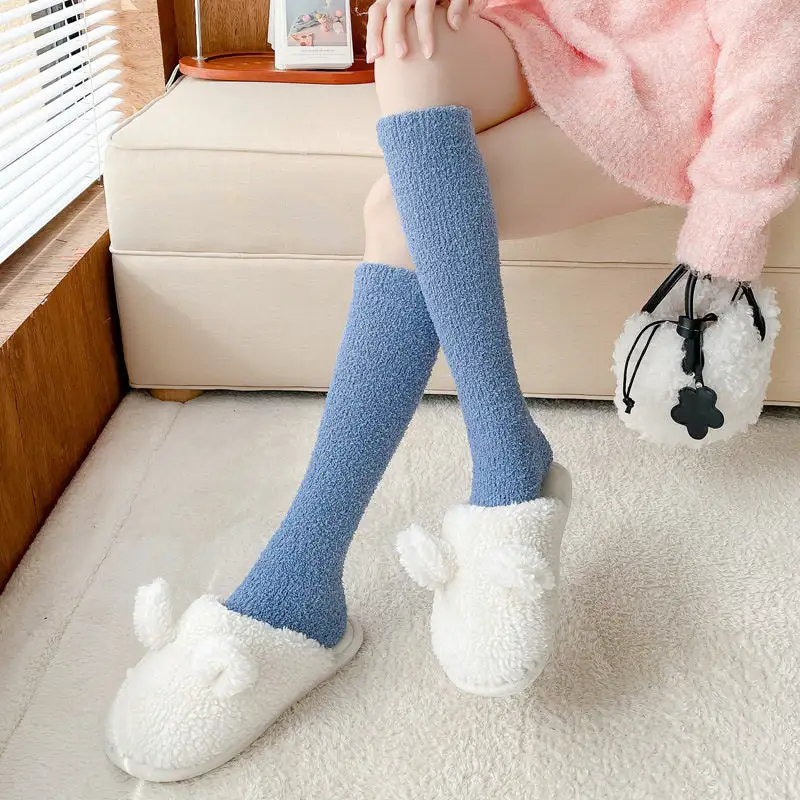 Thick Coral Fleece Leg Warmers