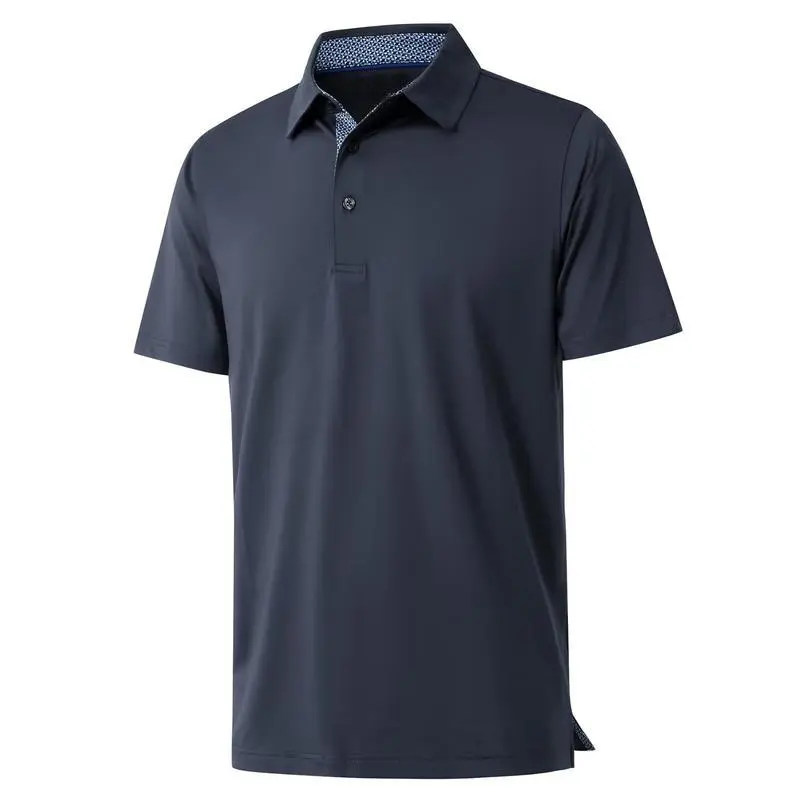 Mens Casual Dry Fit Performance Designed Collared Golf Polo Shirts for Men Plus Size Tops