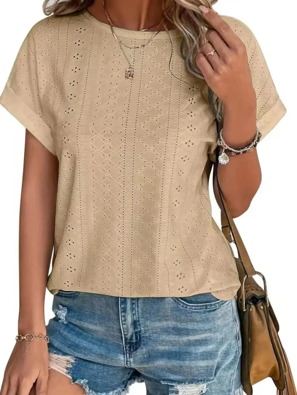 Soft Round-Neck Short-Sleeve T-Shirt