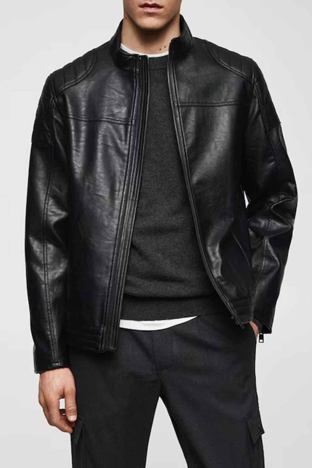 Nappa Leather-Effect Jacket