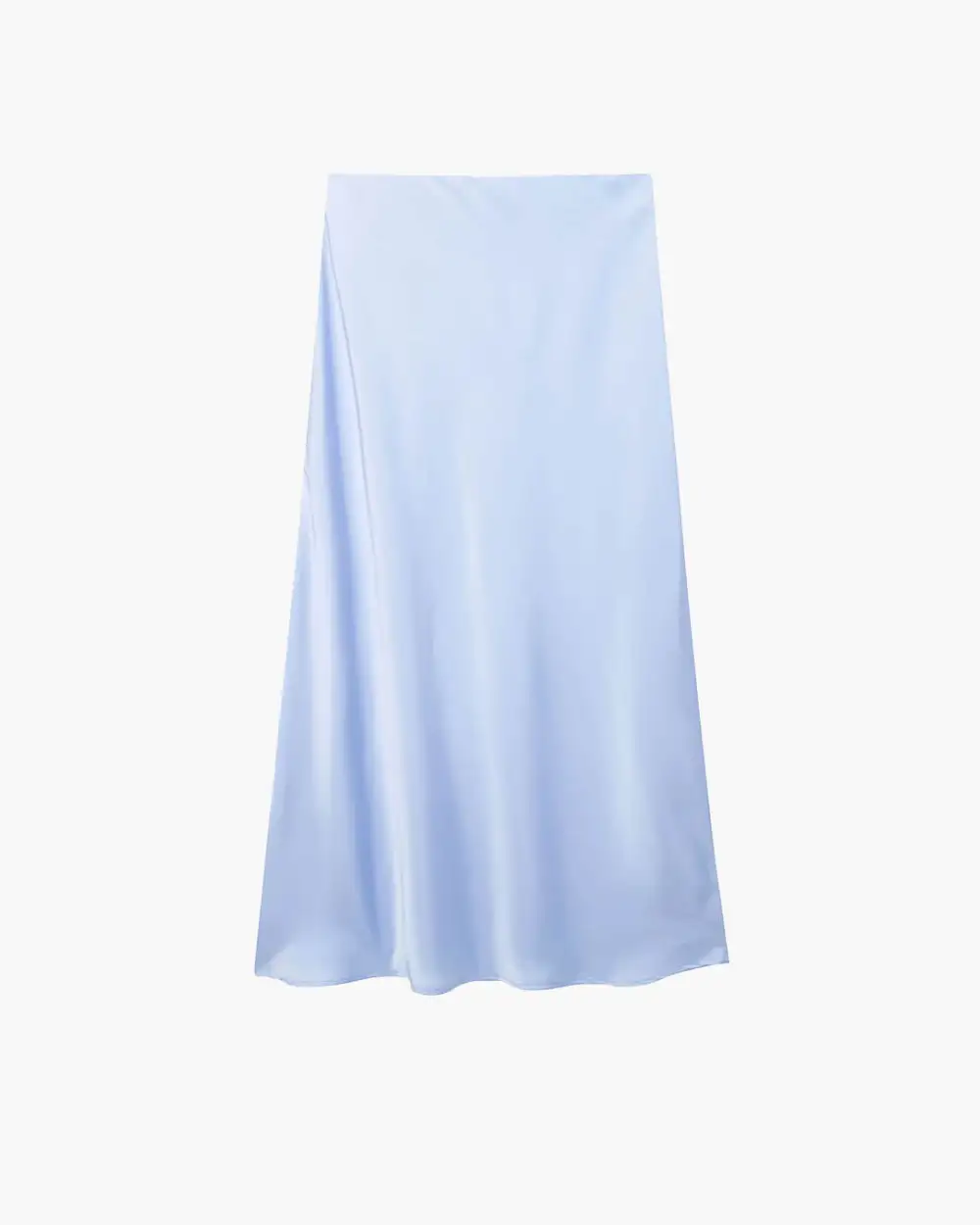 Simple Lace Satin High Waist Skirt
