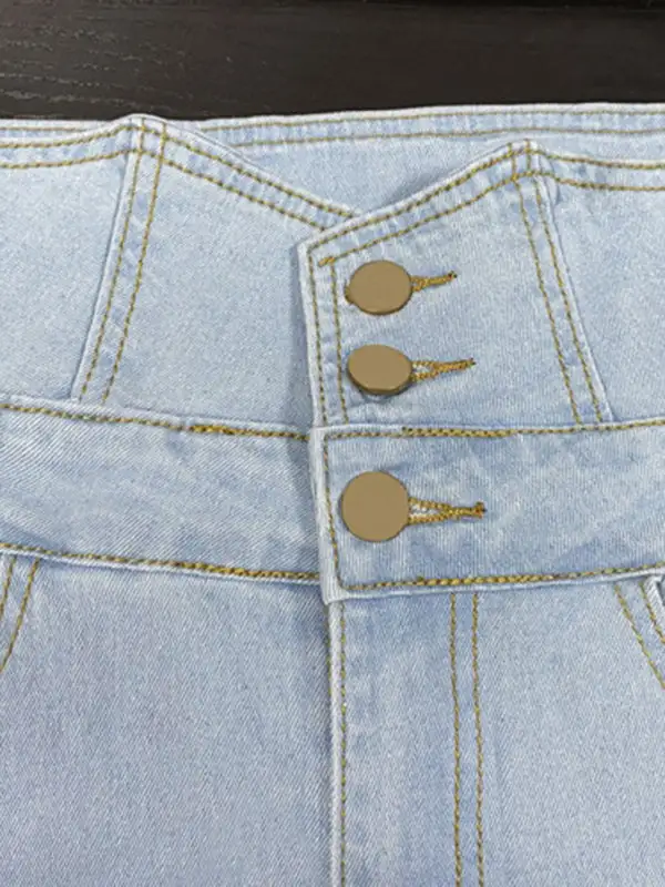 High Waist Ripped Denim Jeans