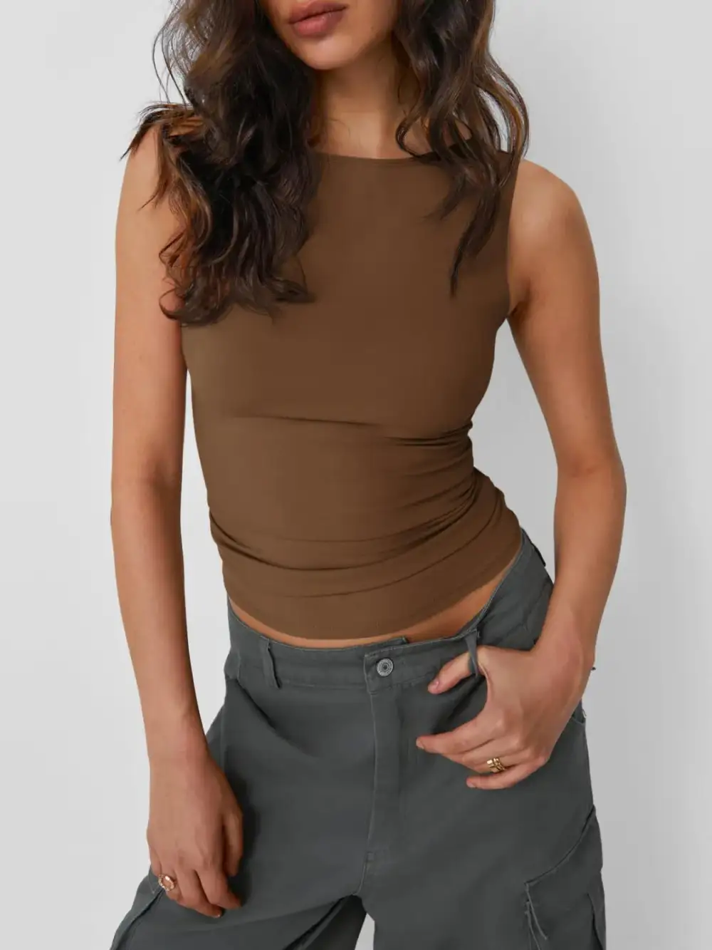 Solid Round Neck Tank