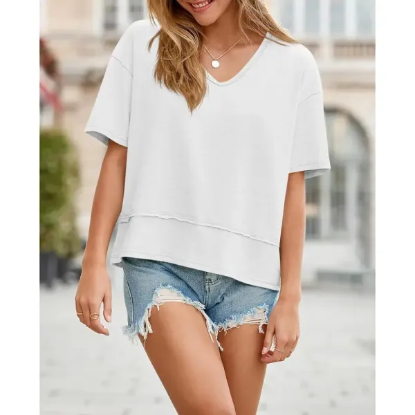 Women's Summer V-neck T-shirt