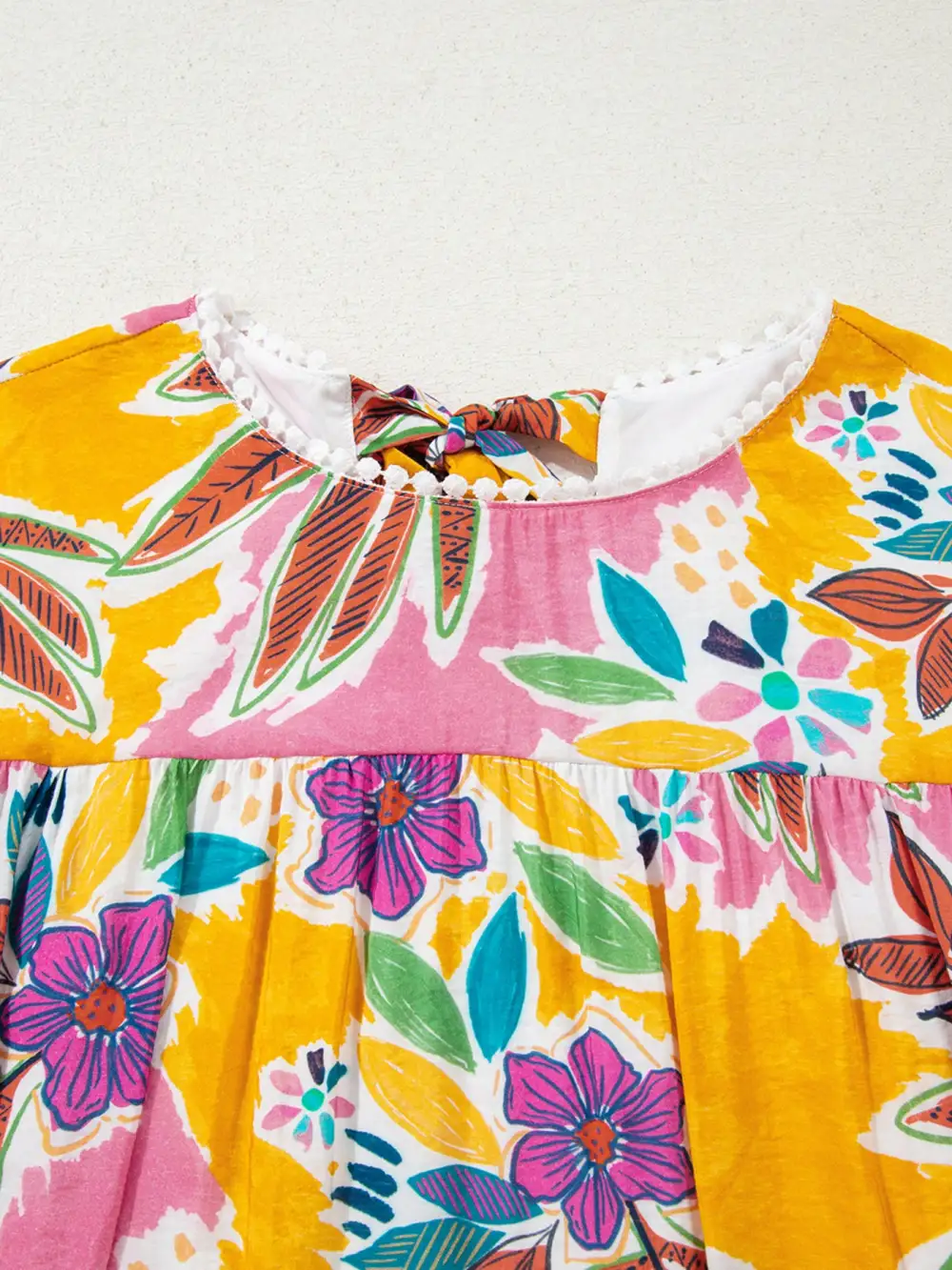 Floral Printed Lace Mini Dress