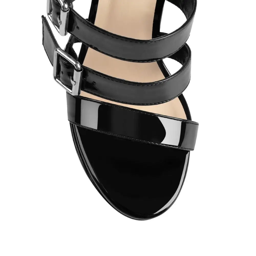 Round Toe Over The Knee Stiletto Boot Sandals