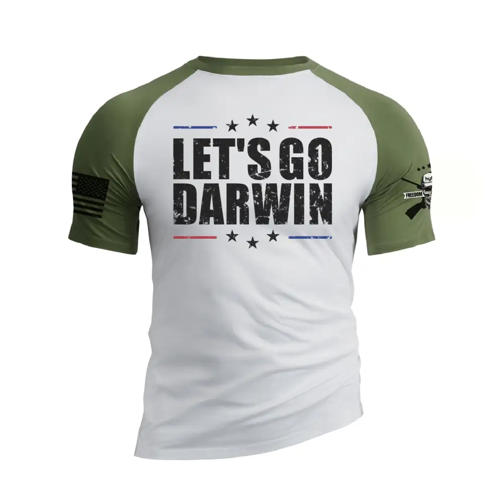 LETS GO DARWIN RAGLAN GRAPHIC TEE