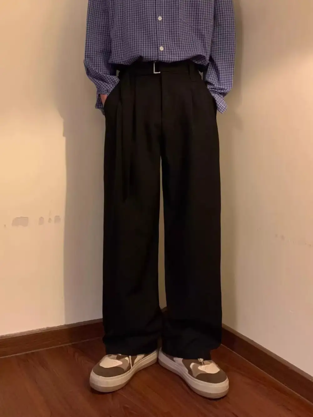 Relaxed Men's Plus Size Wide Leg Pants