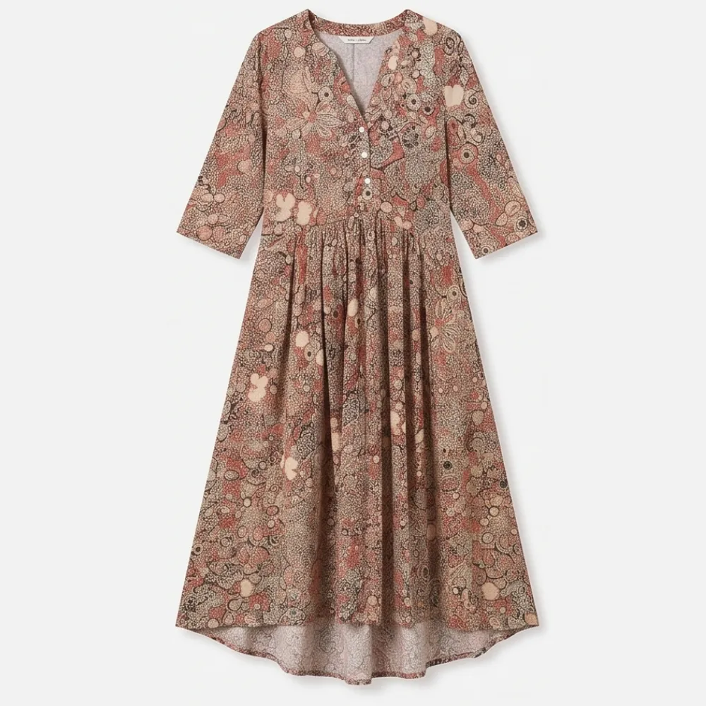 Pocket Floral Flattering Midi Dress
