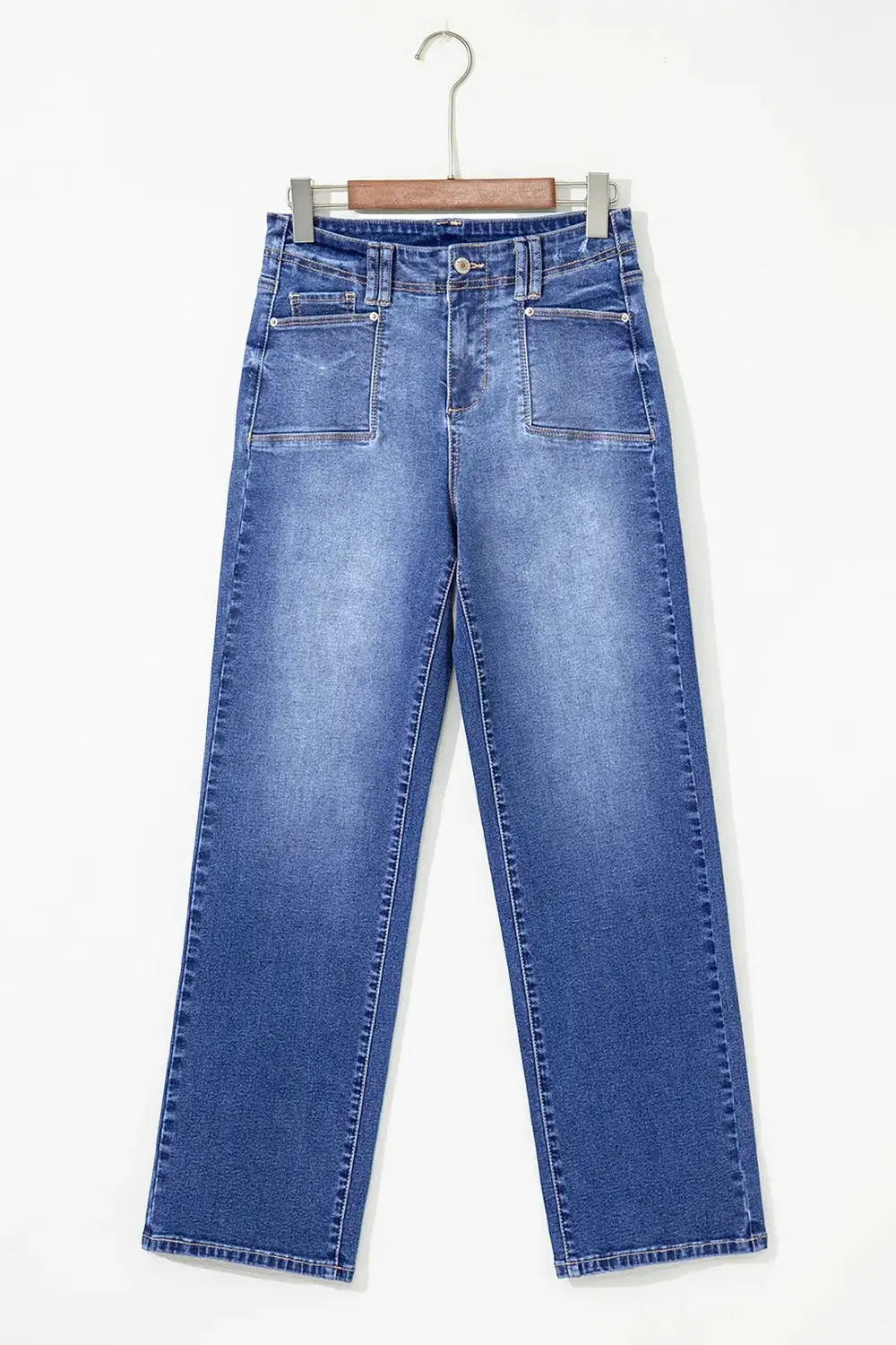 Contemporary High Rise Wide Leg Jeans