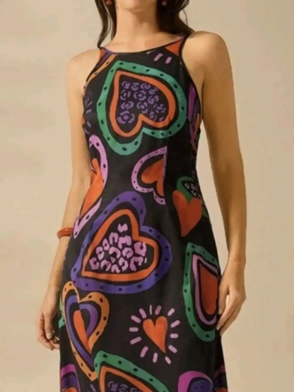 Sleeveless Printed Maxi Dress