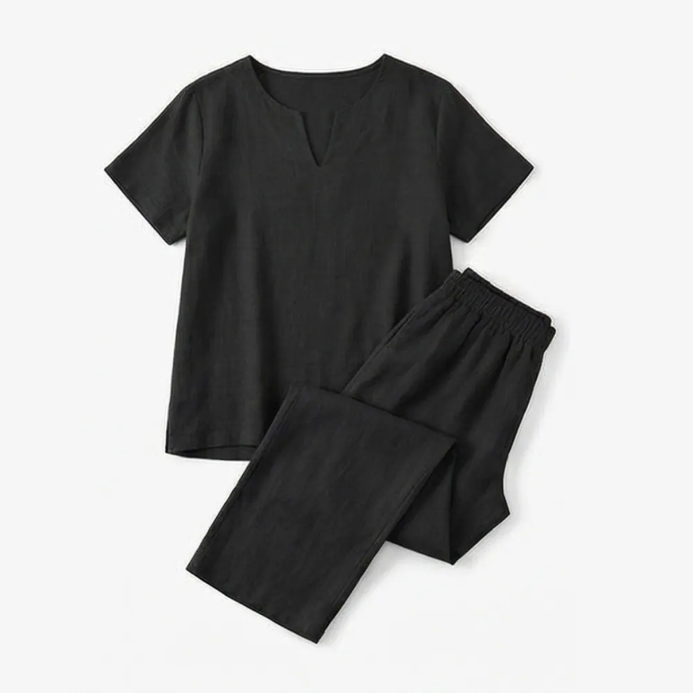 V Neck Top Pants Set
