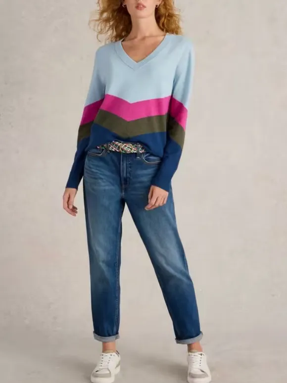 Long Sleeve V-Neck Jumper