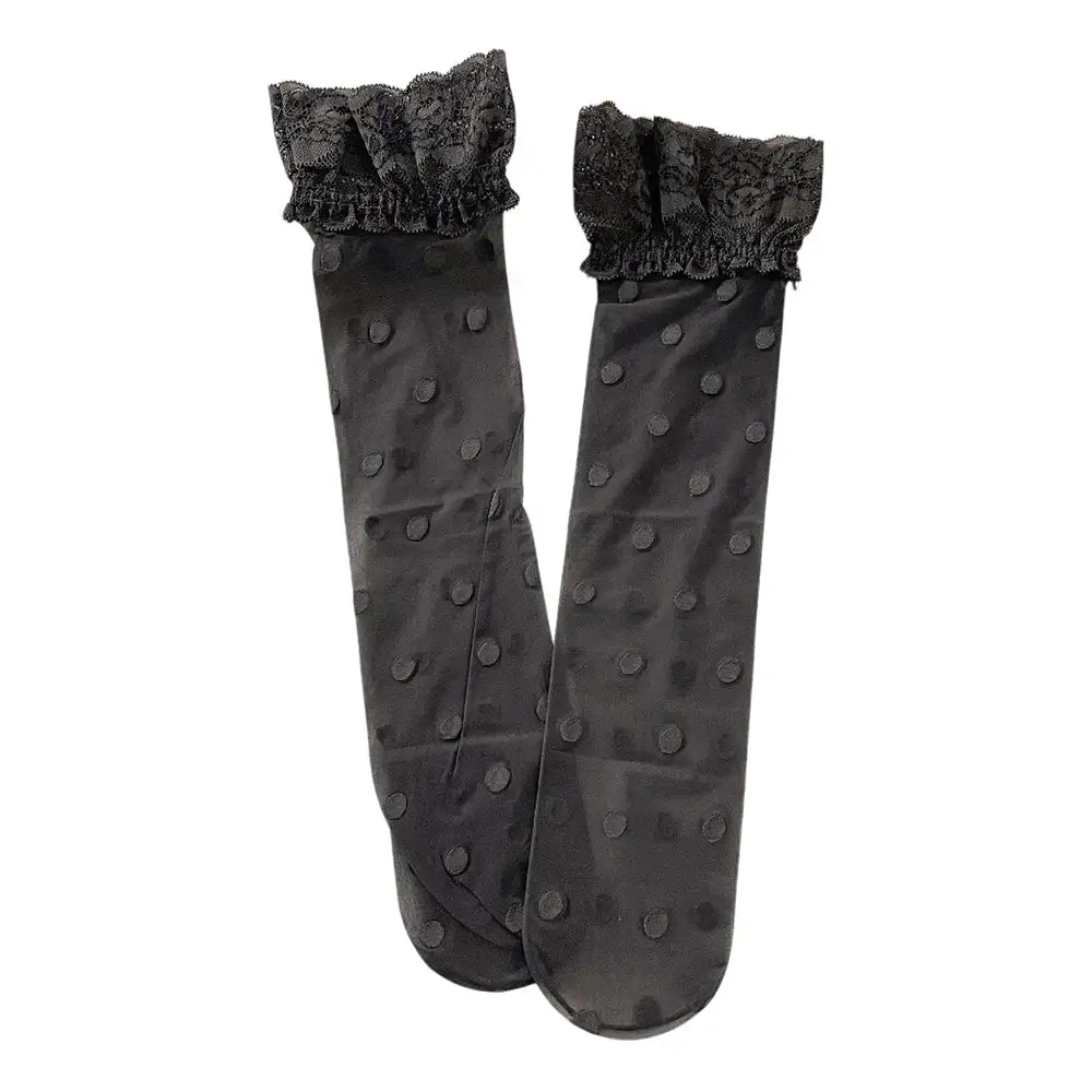 Polka Dot Sheer Knee High Socks