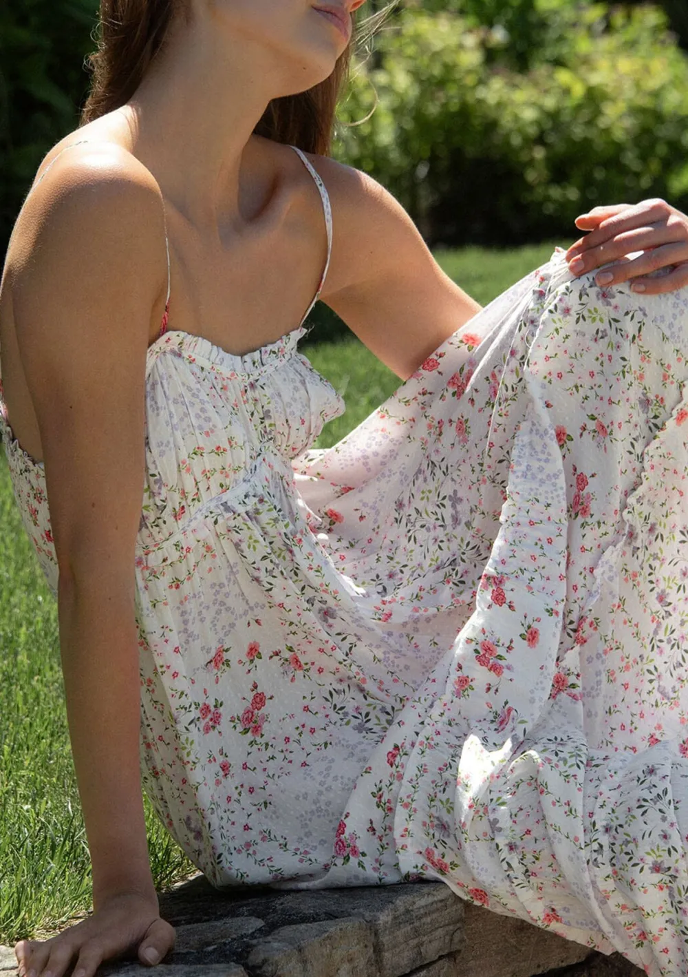 Floral Spaghetti Strap Maxi Dress