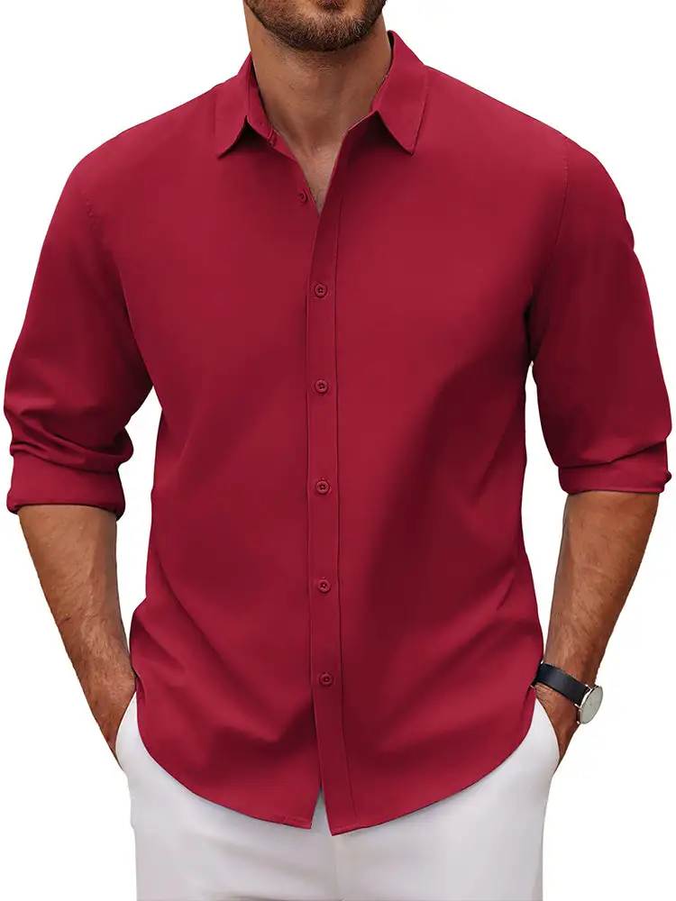 Casual Button Down Dress Shirt