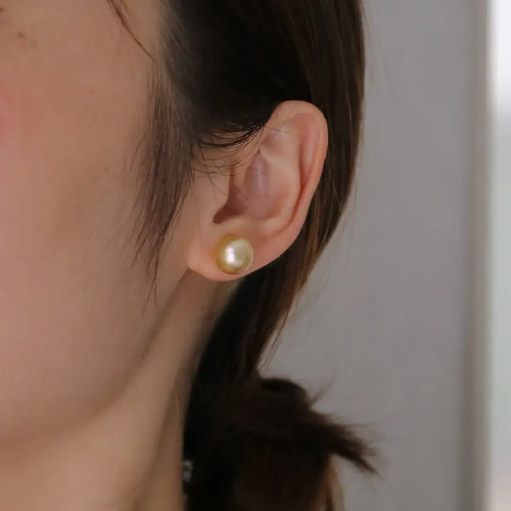 Modern Pierced Or Clip-On Pearl Stud Earrings