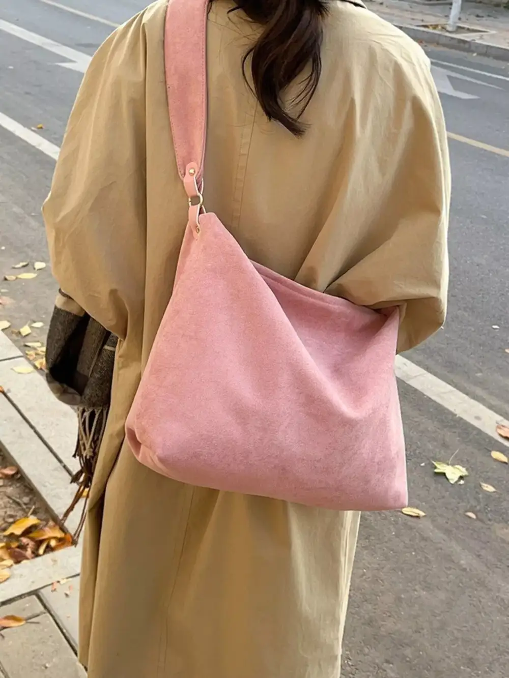 Hobo Suede Shoulder Bag