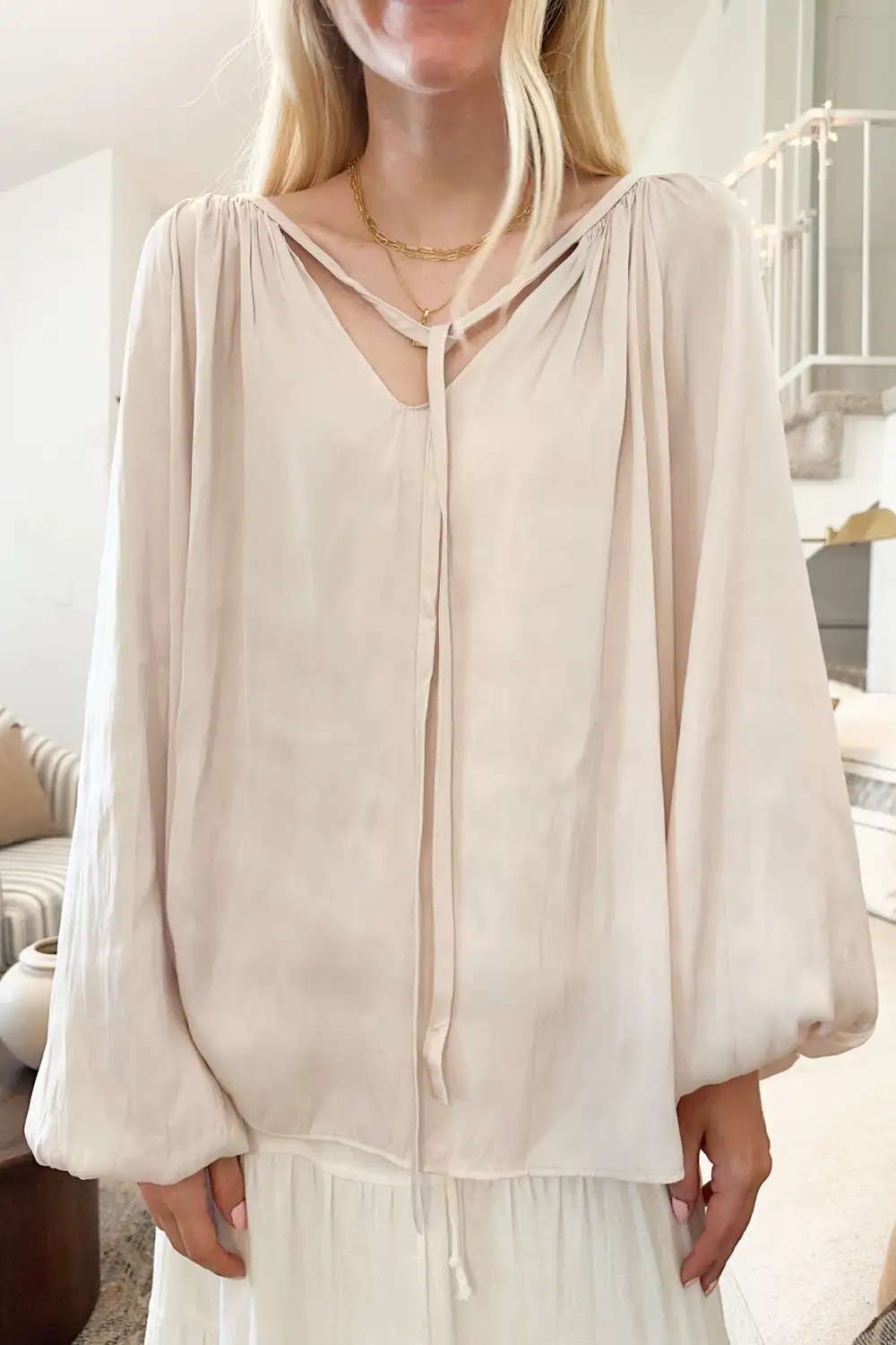 Easy Wear Soft Satin Blouse