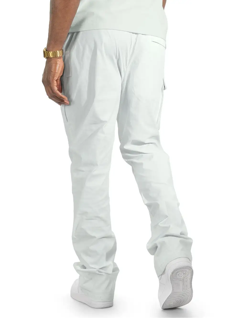 Tapered Nylon Pants White
