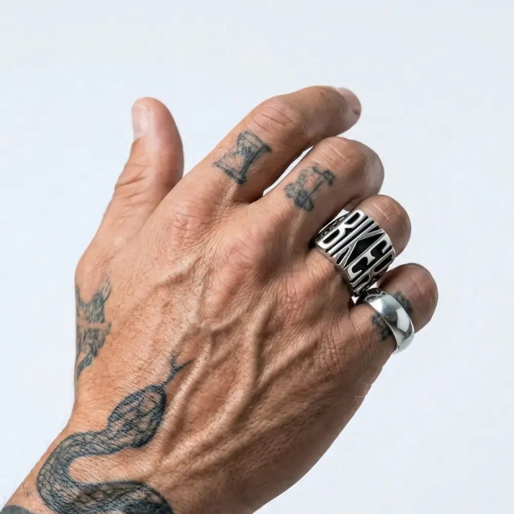 Men's Biker Letter Ring