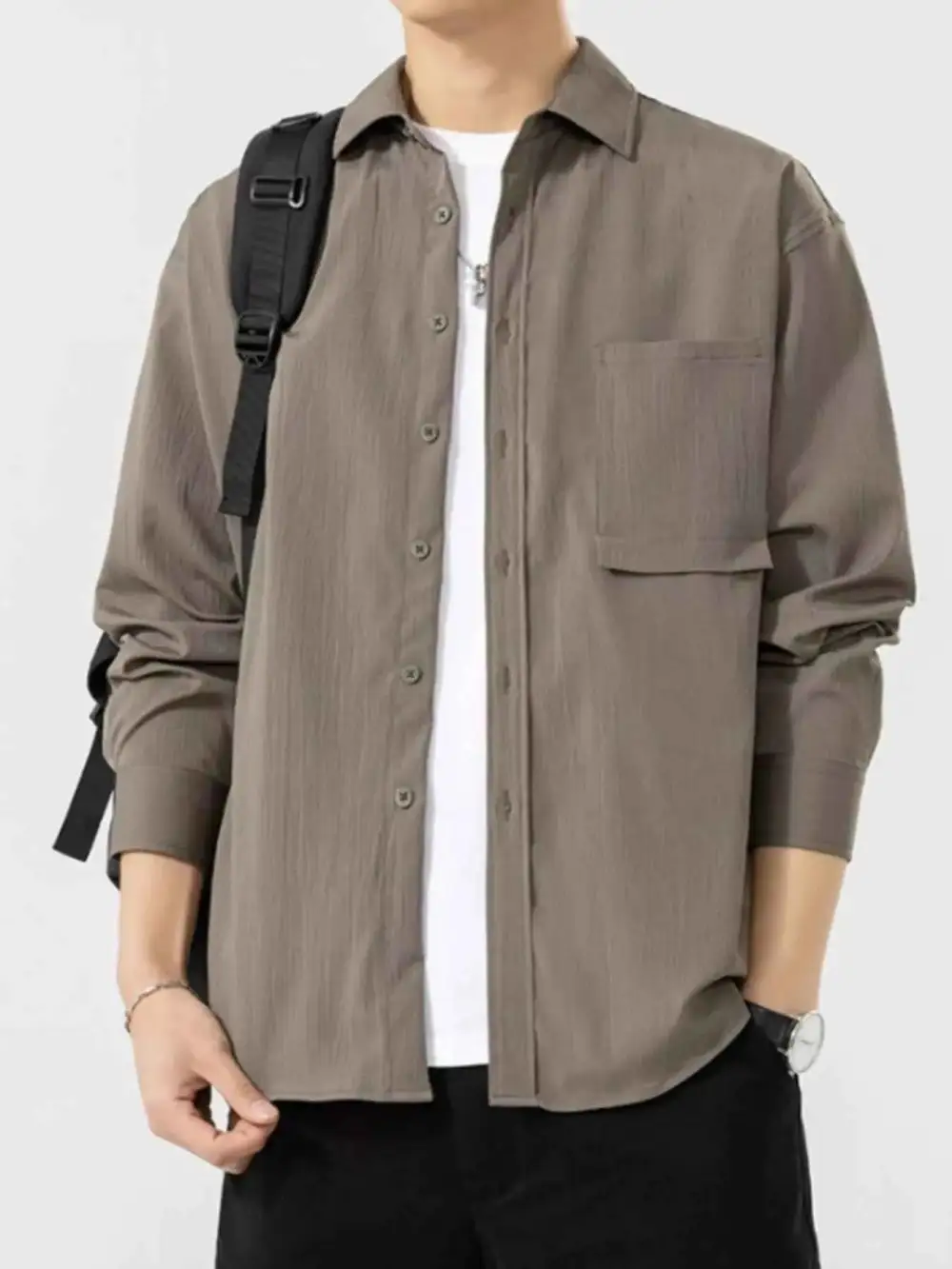 Everyday Button Up Long Sleeve Shirt