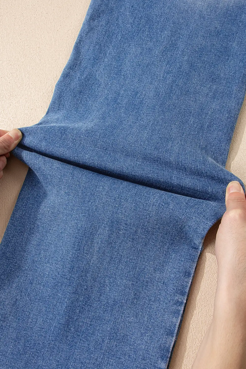 Cuffed Hem Flap Pocket Denim Jeans